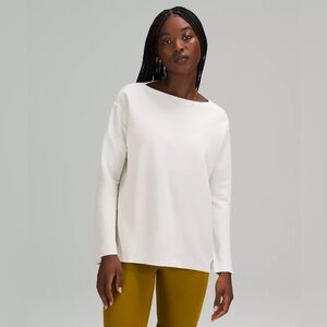 Lululemon Back In Action Long Sleeve - White Opal